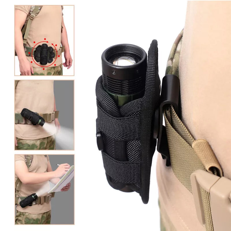 Rotatable Molle Flashlight Pouch