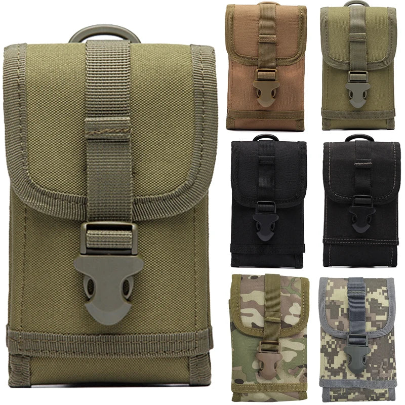 Military Molle Pouch Universal Canvas Waterproof Mobile Phone Bag Nylon Multifunction Casual Men Fanny Waist Pack Male Small Bag