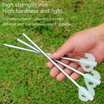 1Pc Luminous Camping Tent Spiral Steel Stakes