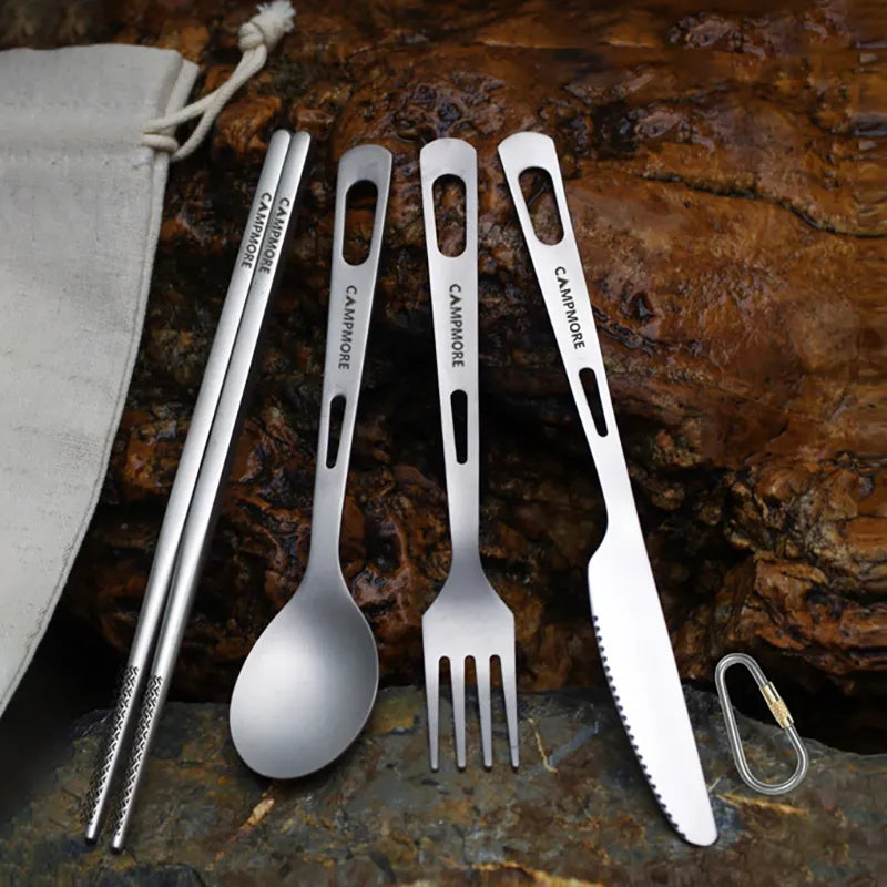 Ultralight Titanium Cutlery Set